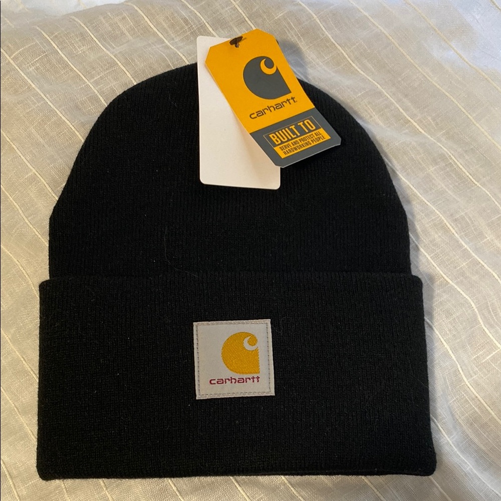 Carhartt Black Knit Cuffed Hat